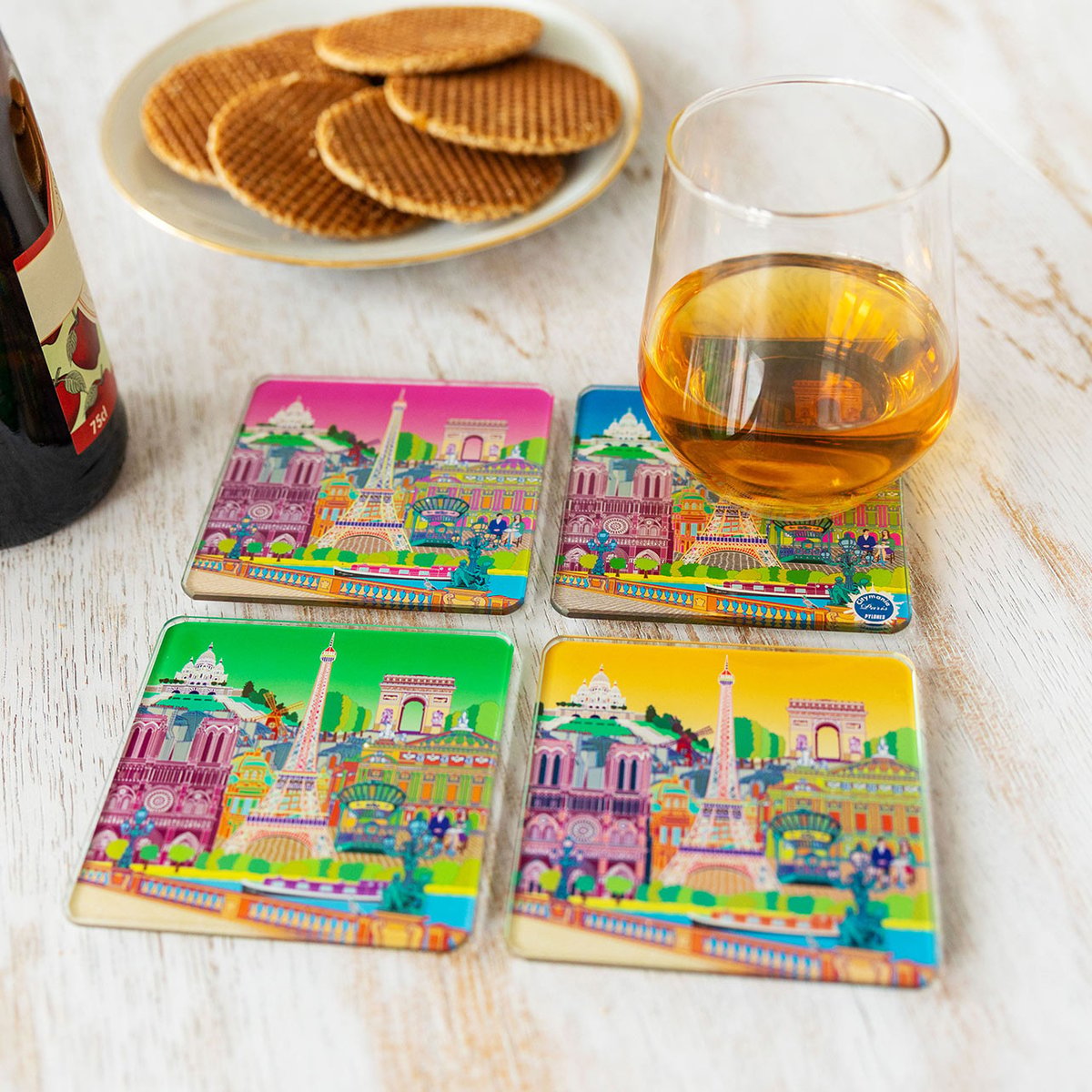 Set de 4 dessous de verre Sous verre new paris, PYLONES