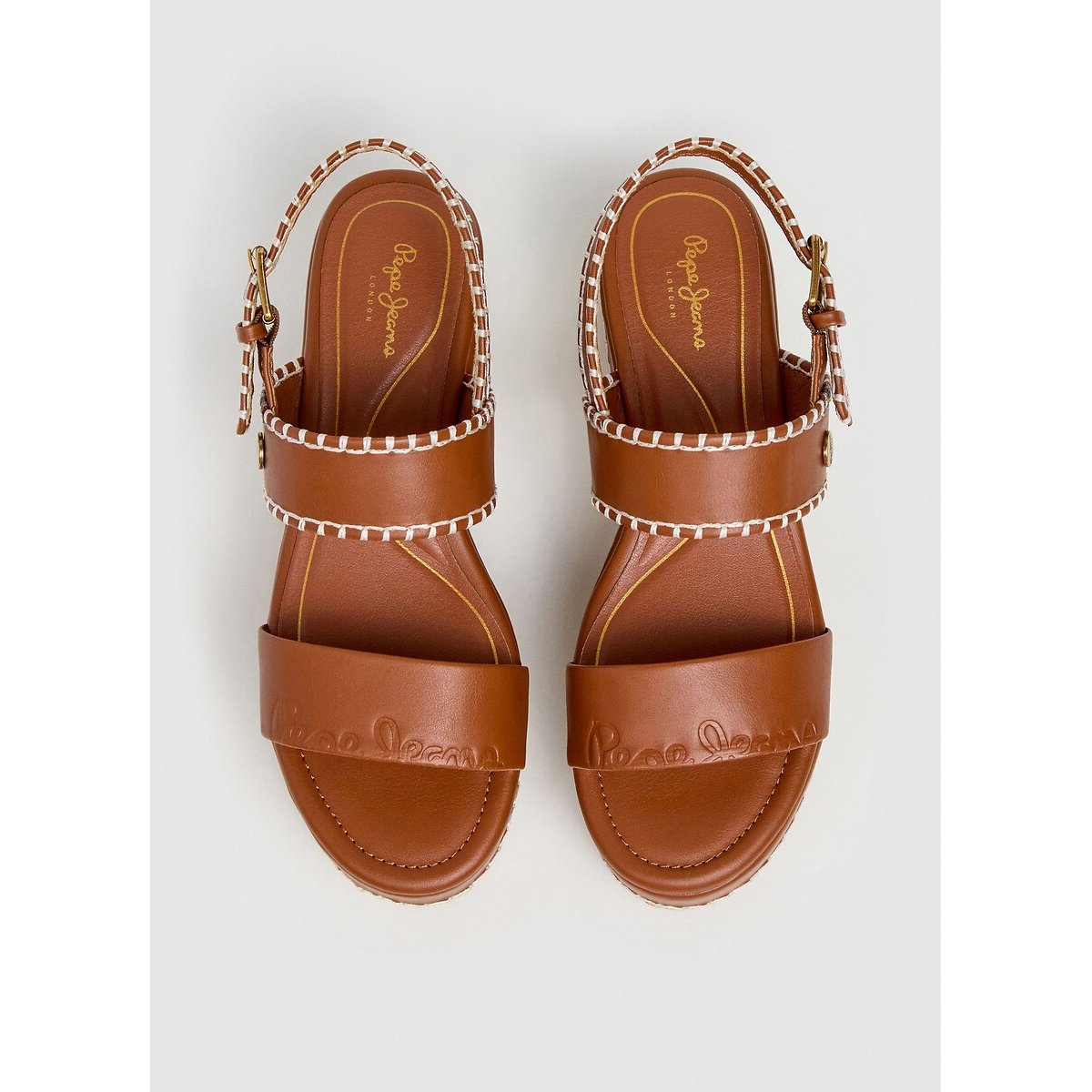 Sandalias de cuña BILLIES LOG coñac, PEPE JEANS