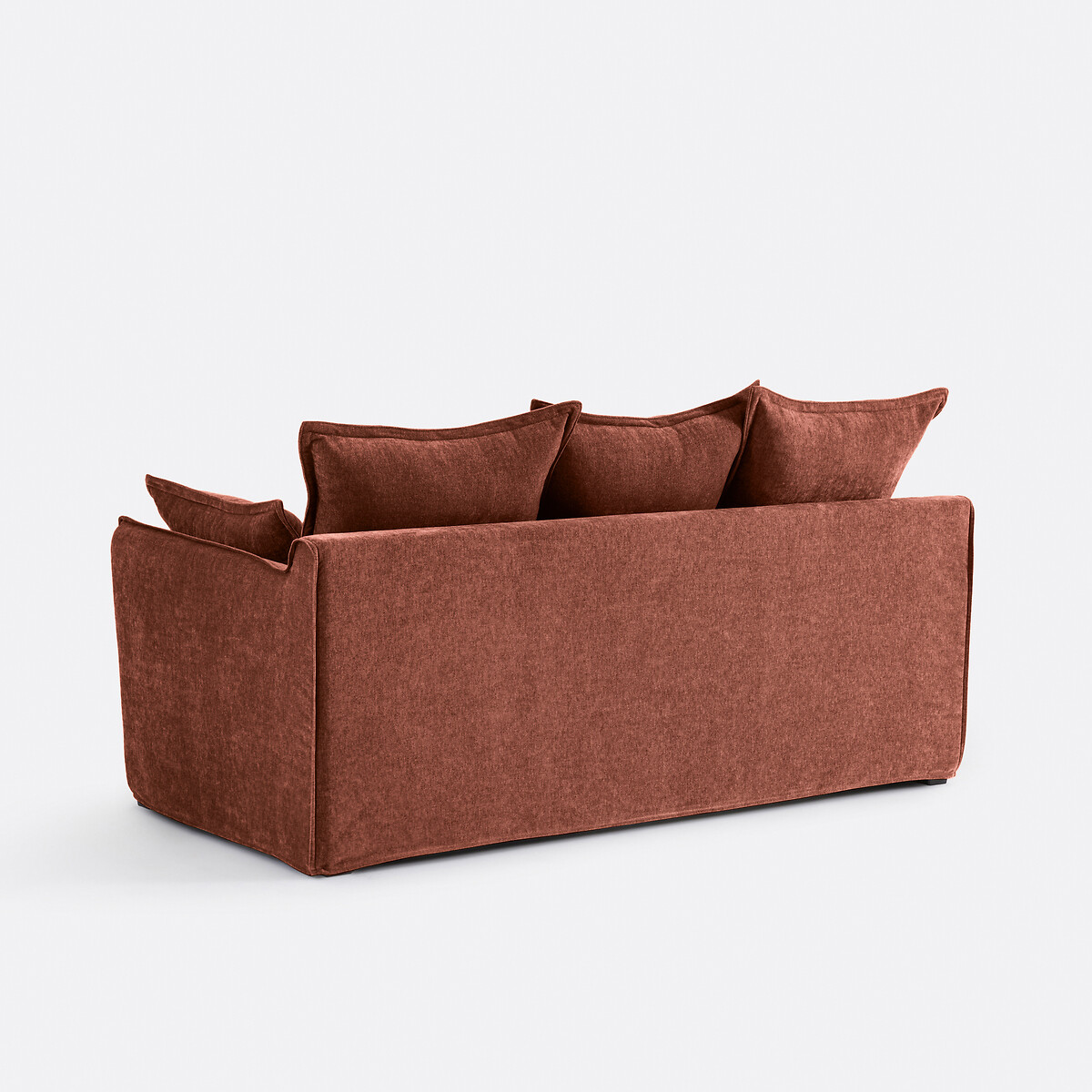 Canapé convertible, 2 ou 3 places, déhoussable, polyester chiné, ODNA brique rosé, LA REDOUTE INTERIEURS