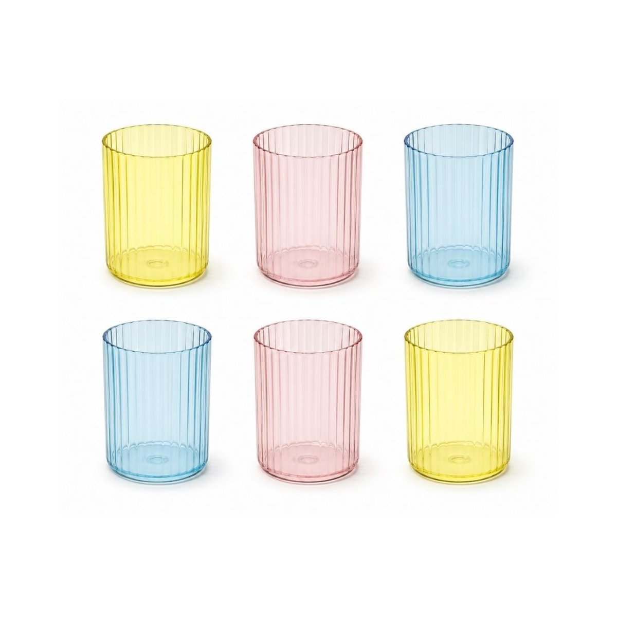Lot de 6 verres, KYOTO multicolore, ARTIME