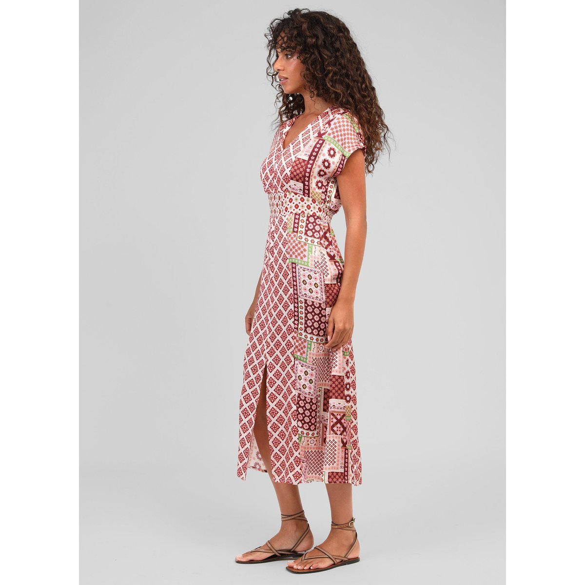 Robe Midi MIRAGE patchila bordeaux, AN'GE