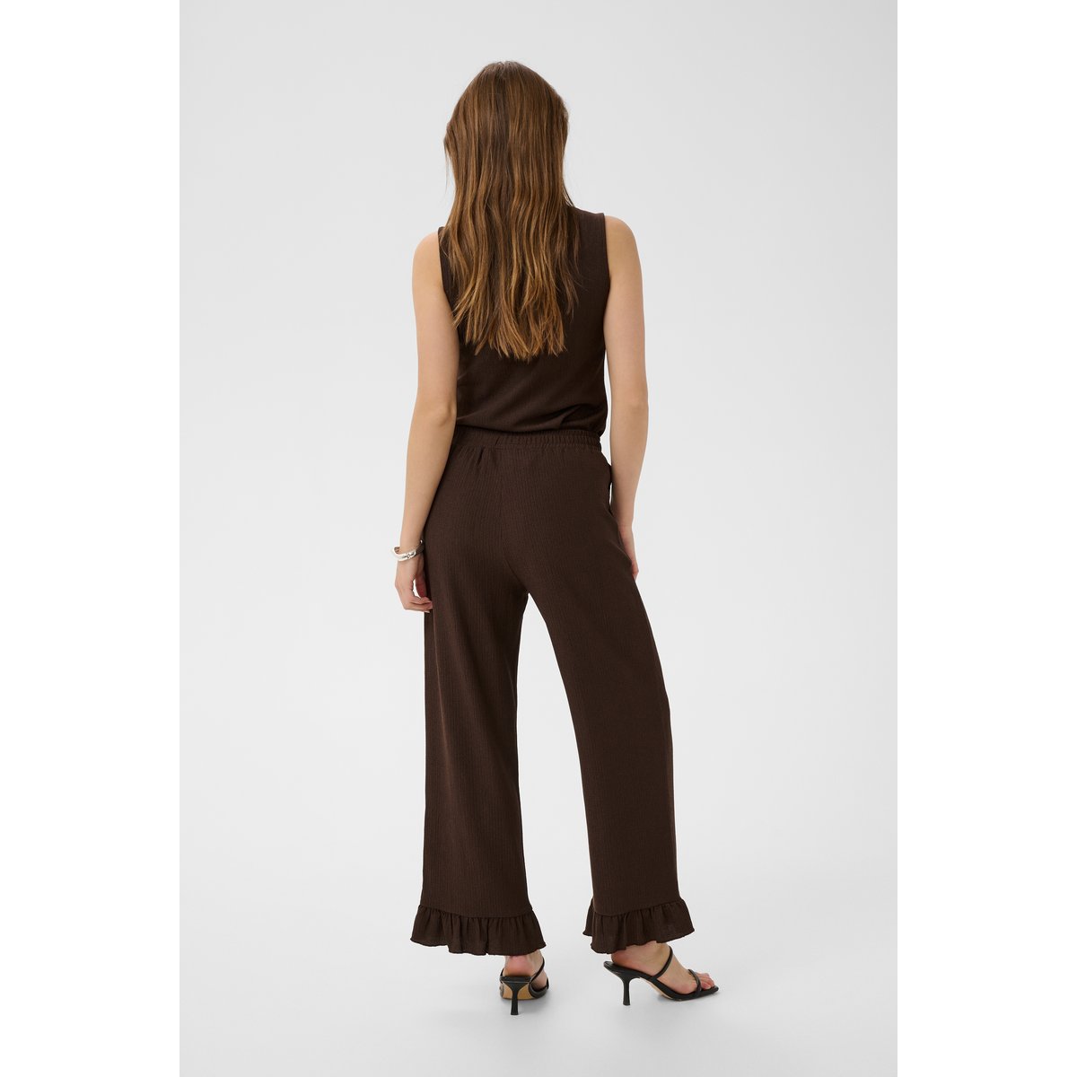 Pantalon en jersey marron coffee bean, KAFFE