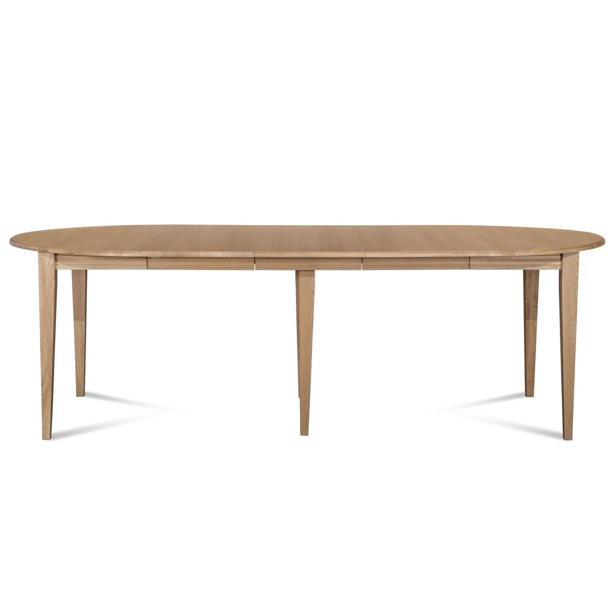 Table ronde 6 pieds fuseau D105 + 3 rallonges bois - VICTORIA chêne, HELLIN, DEPUIS 1862