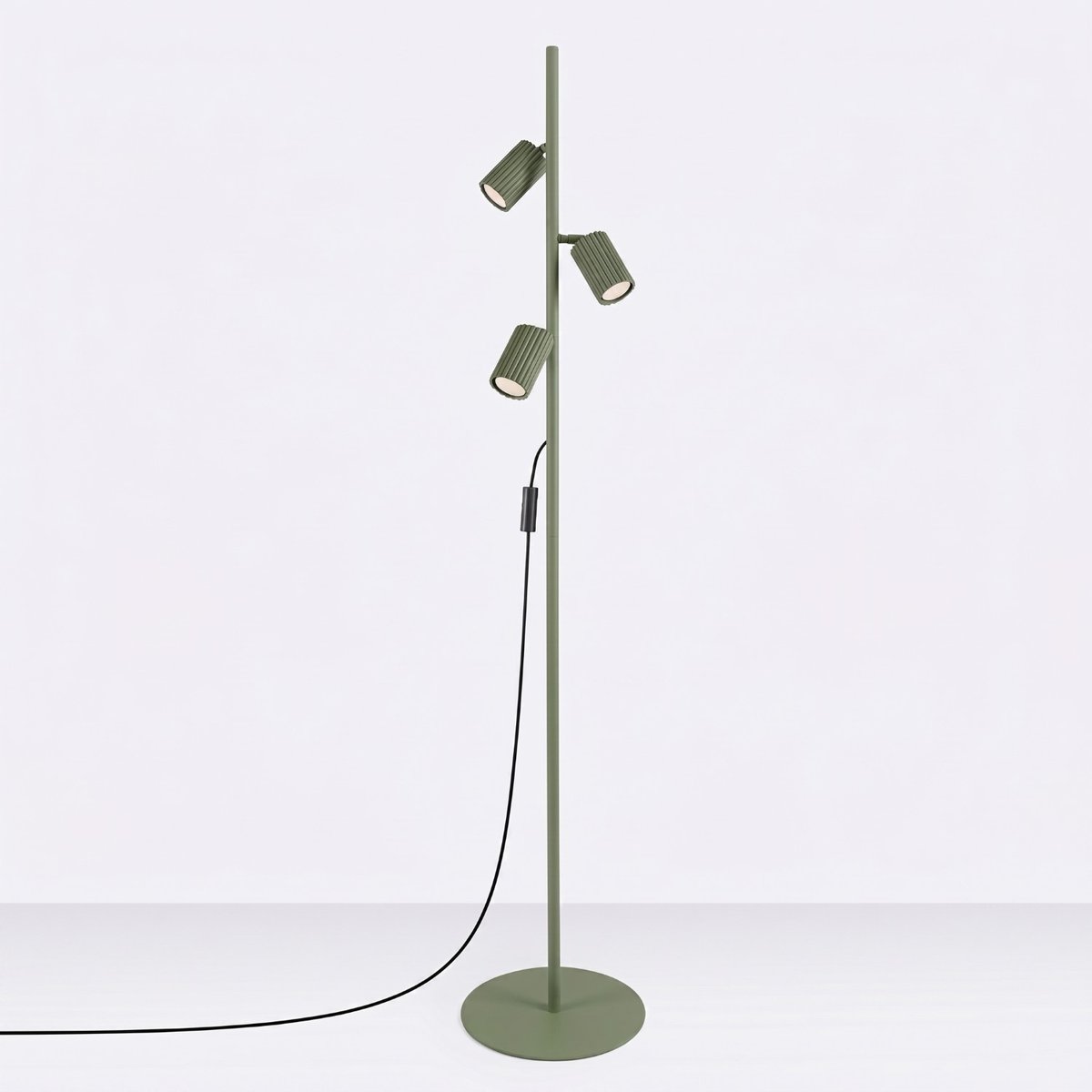 Lampadaire Aluminium Vert Olive GU10 3 KARBON vert olive, EDEN