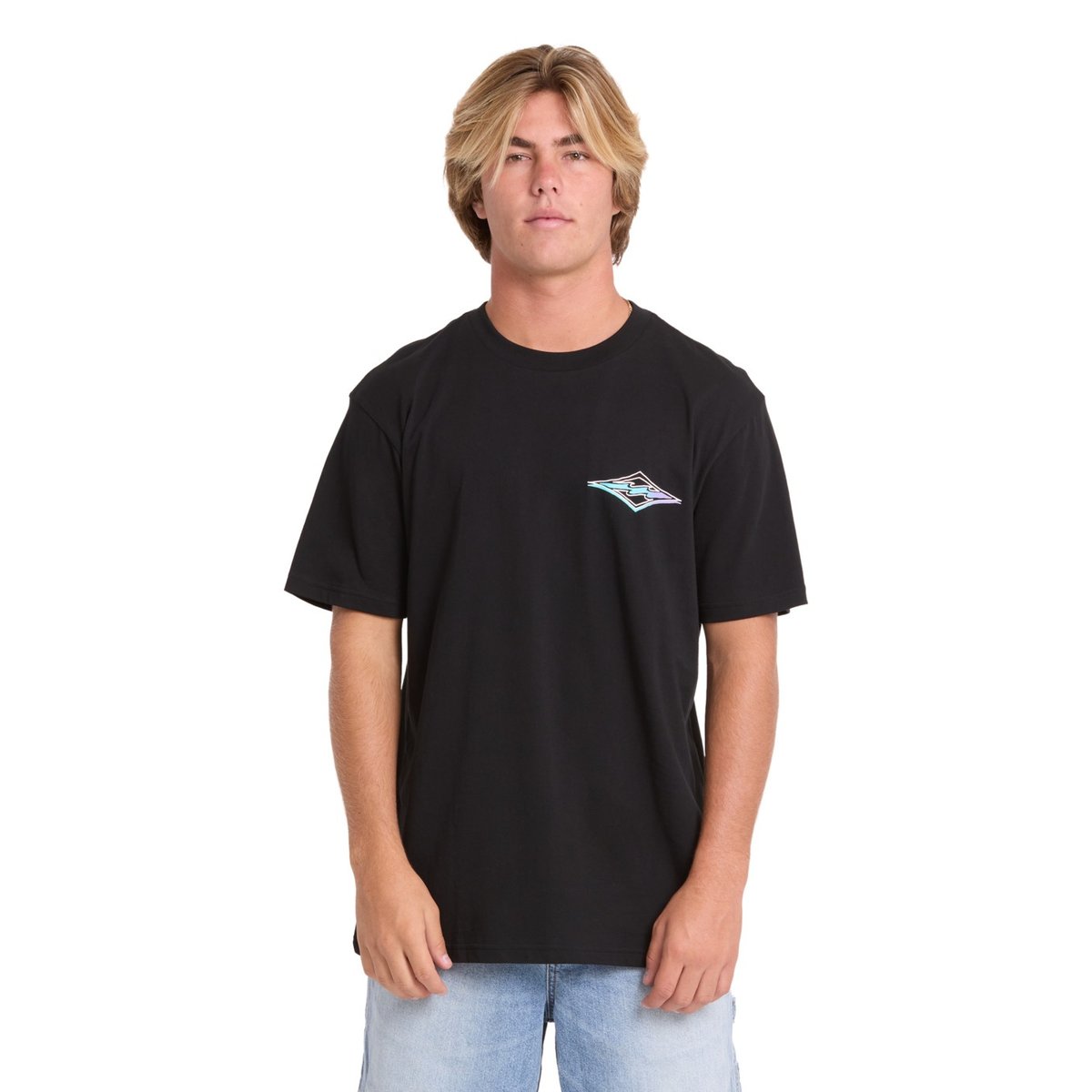 T shirt manches courtes CRAYON WAVE PREMIUM noir black, BILLABONG