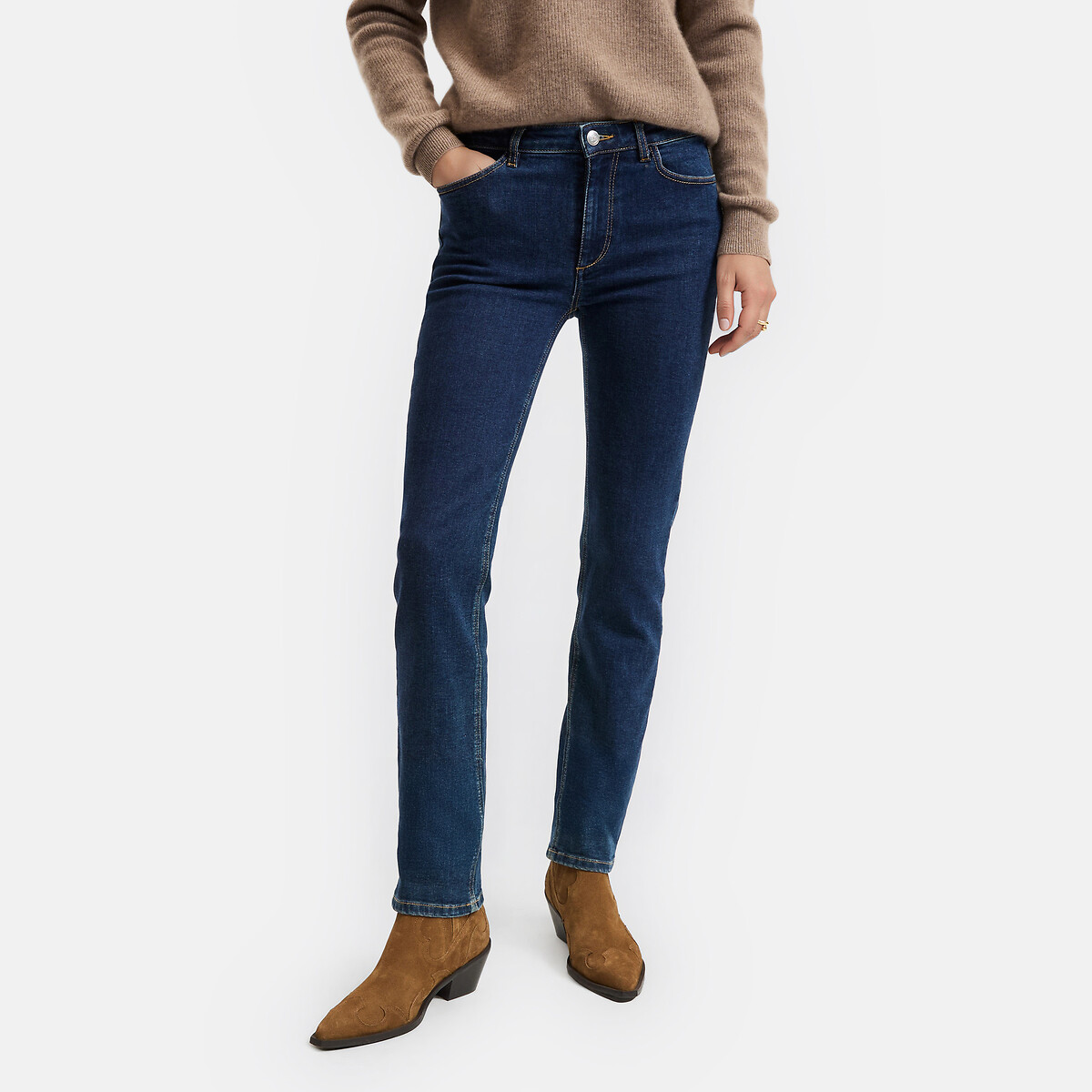 Jean droit push-up extra confort brut, LA REDOUTE COLLECTIONS