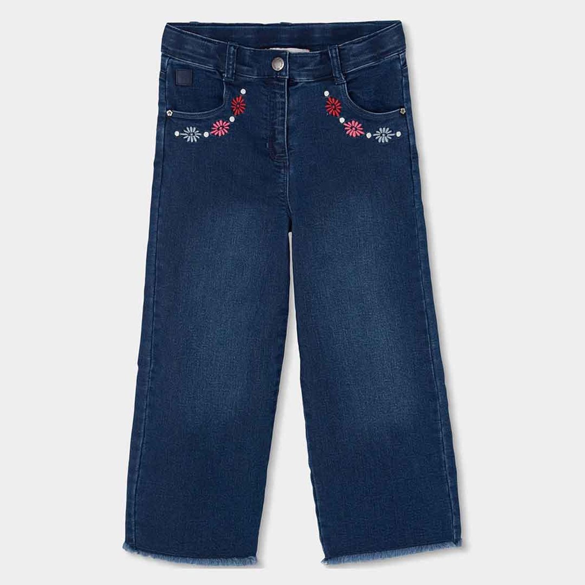 Pantalon fille en denim bleu, BOBOLI