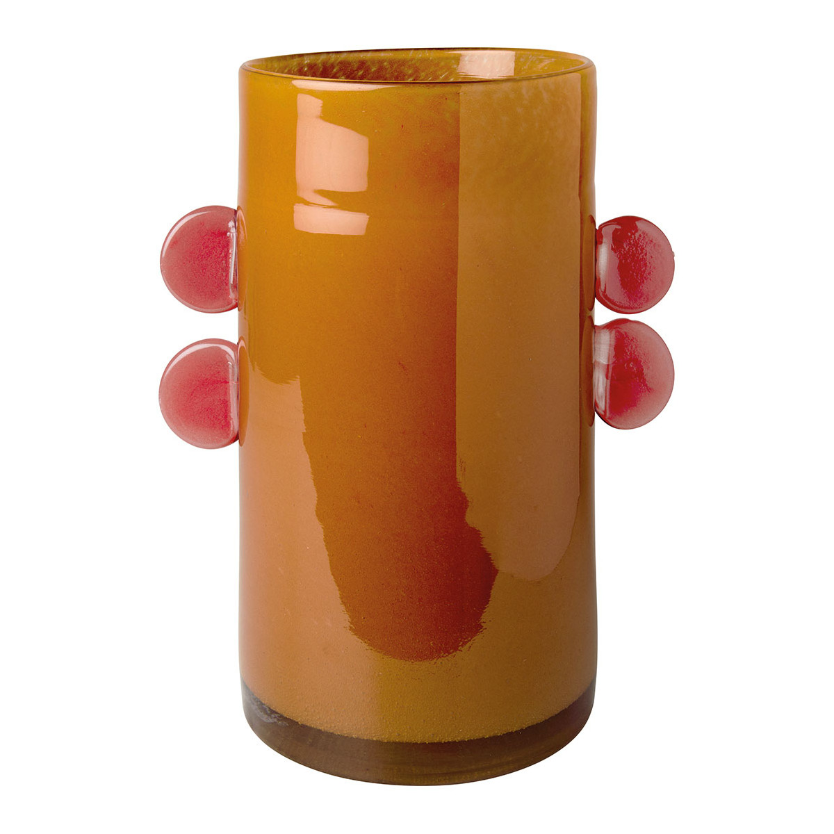 Vase PIPA en verre orange, BLANC D’IVOIRE