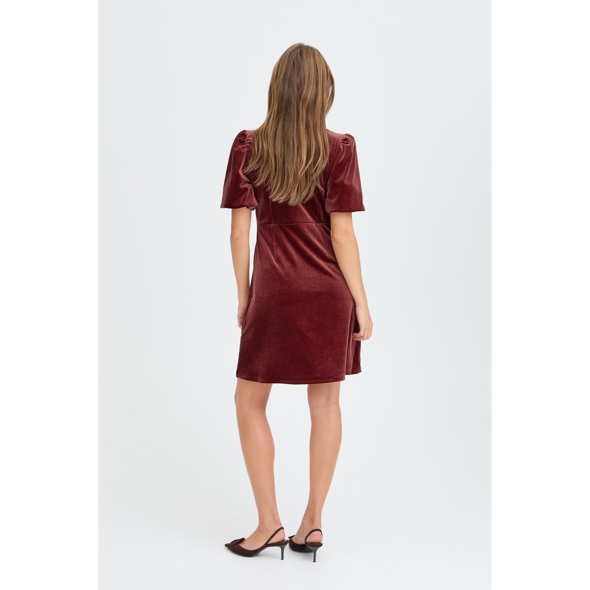 Robe décontractée rouge tomate, B.YOUNG