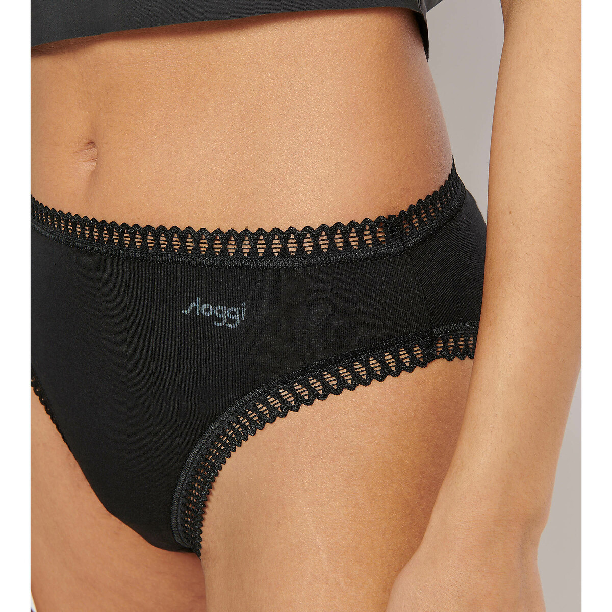 Confezione da 3 slip sgambati Go Crush blu marino+nero+stampa, SLOGGI