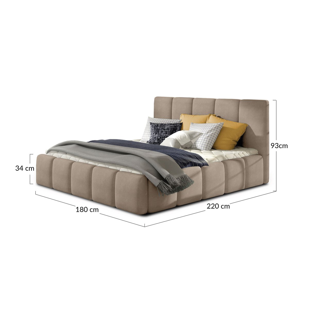 Lit coffre - LUCEA bleu nuit, BEST MOBILIER