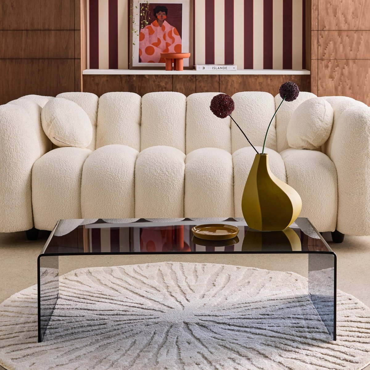 Table basse rectangulaire verre trempé GLINTZ transparent, SWEEEK