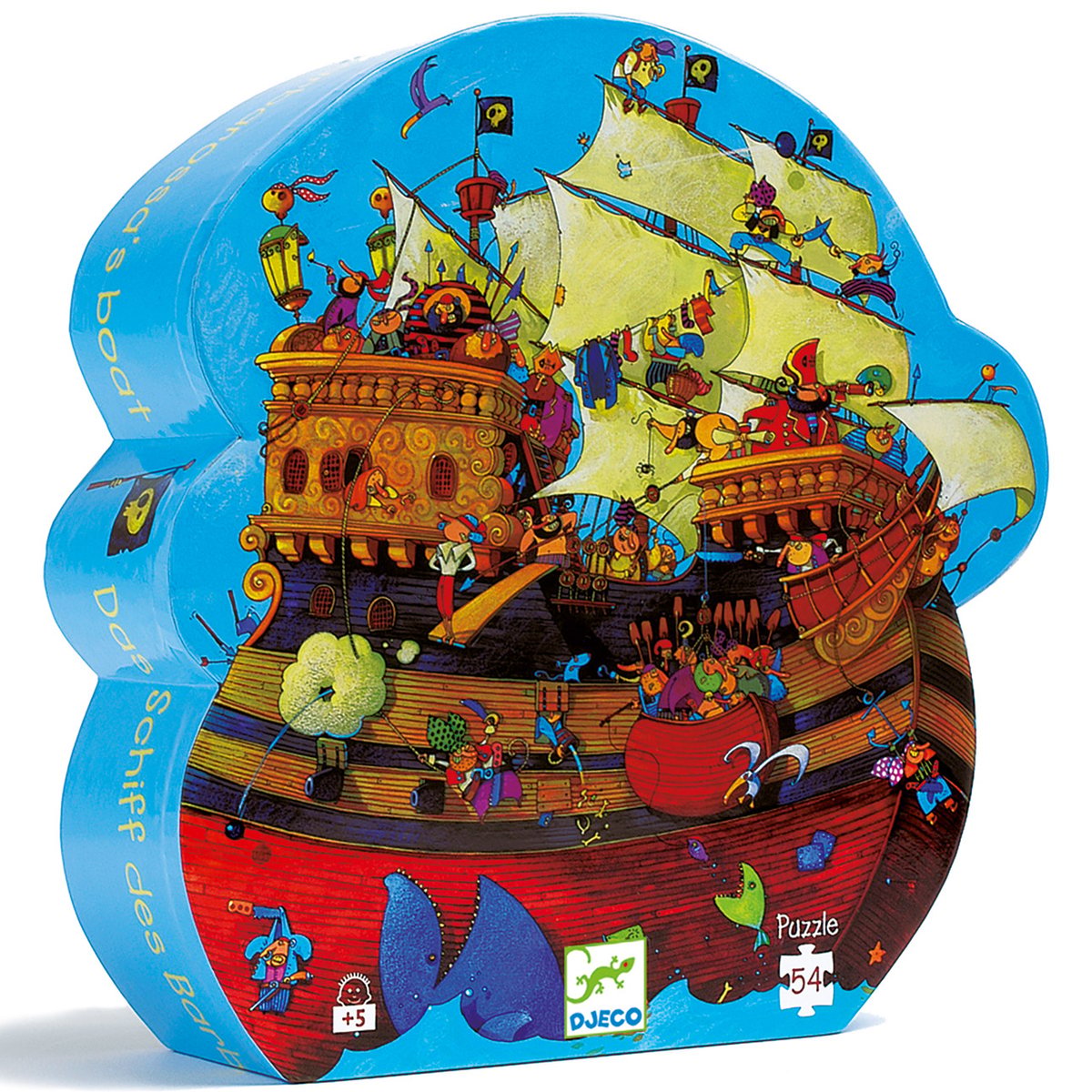 Puzzle bleu, marron, rouge, DJECO