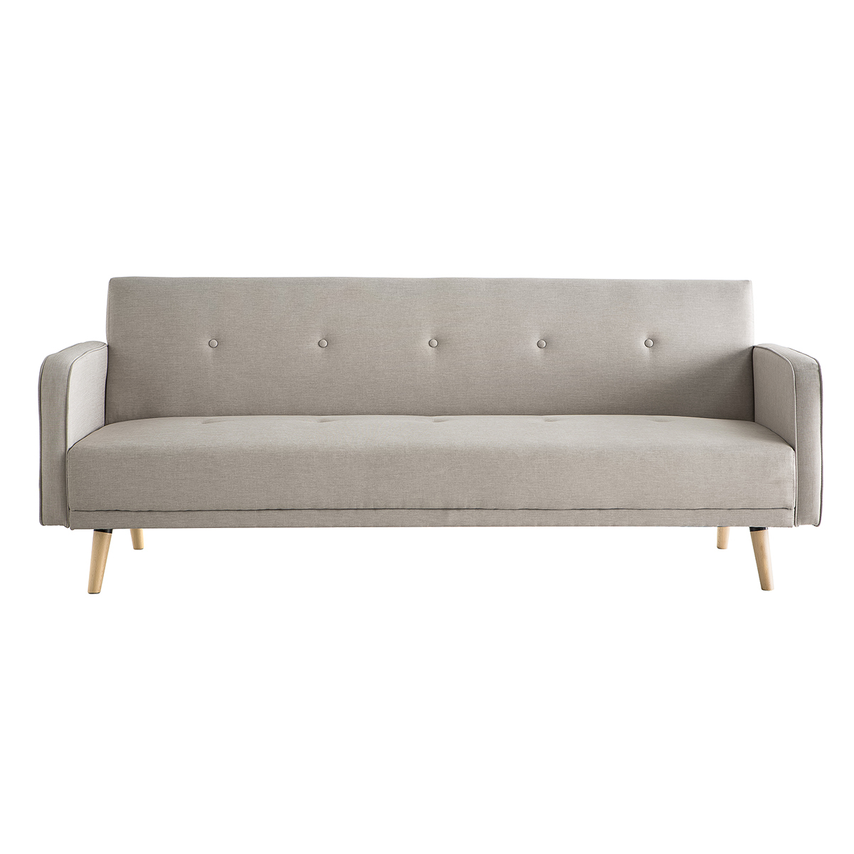 Canapé convertible scandinave 3 places ULLA naturel, MILIBOO