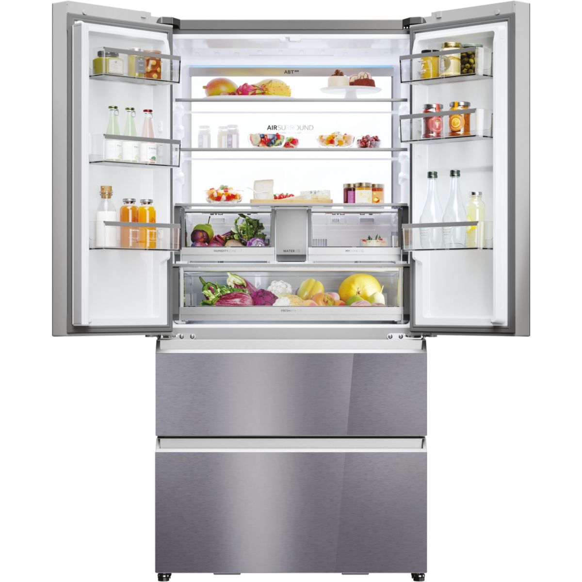Réfrigérateur multi portes HFR79F19EFGK couleur unique, HAIER