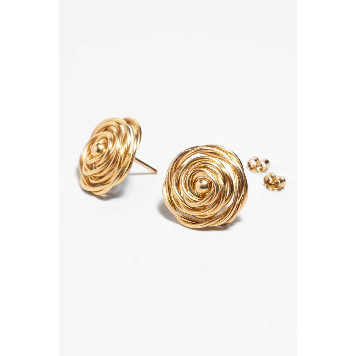 Grandes puces Rosa - Or argent / tanzanite, YAY PARIS