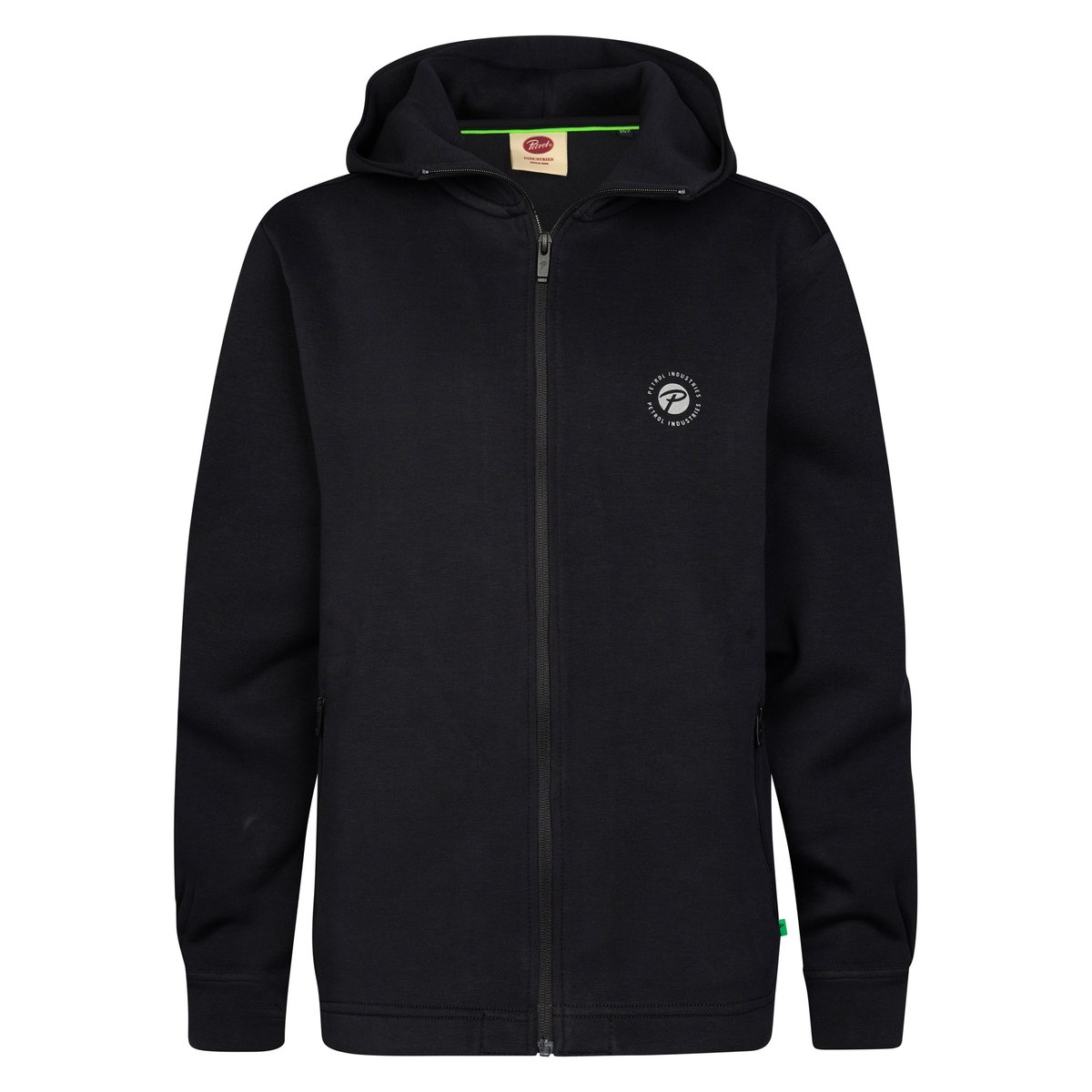 Sweat à capuche zippé gris acier noir deep black, PETROL INDUSTRIES
