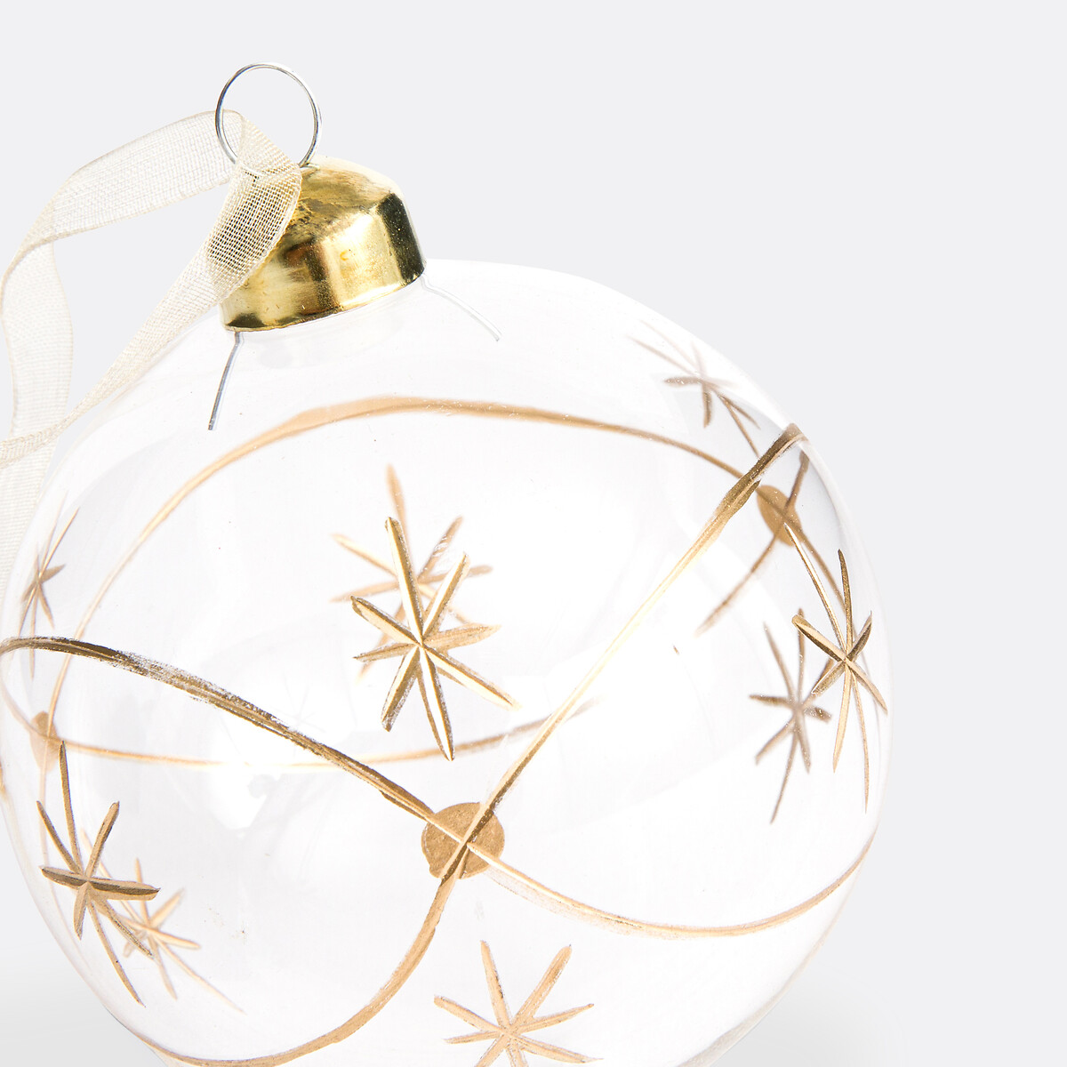 Set of 12 Caspar Glass Christmas Baubles transparent, LA REDOUTE INTERIEURS