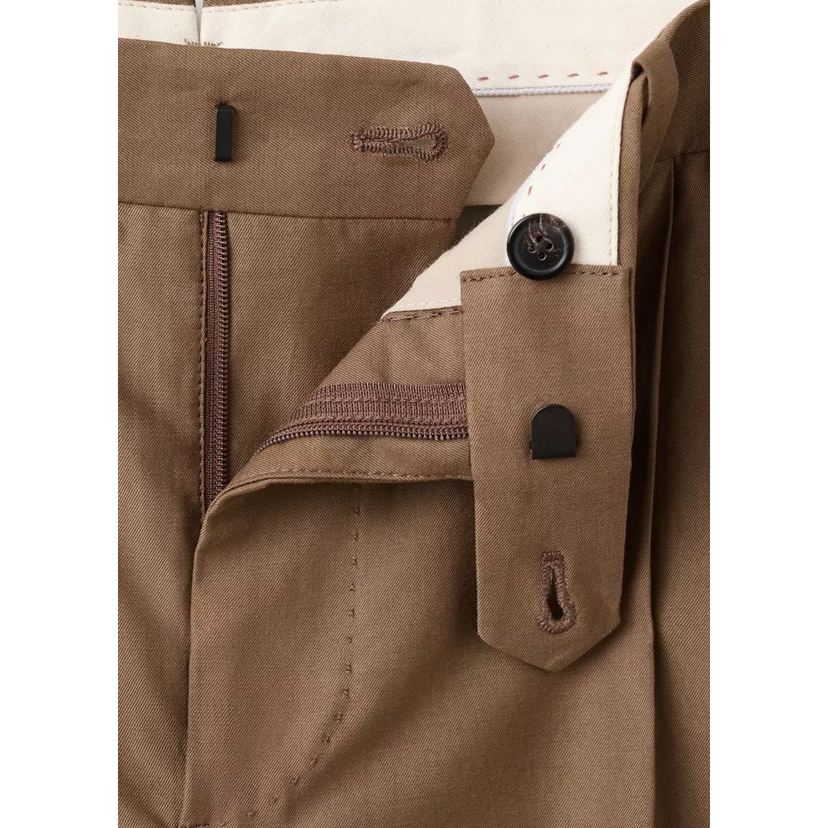 Pantalon de costume en lyocell et coton slim-fit tabac, MANGO MAN