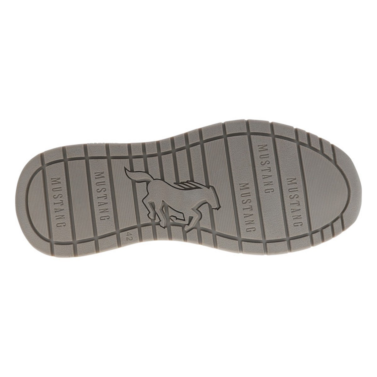Baskets running bleu marine à talon plat avec un col élastiqué beige, MUSTANG