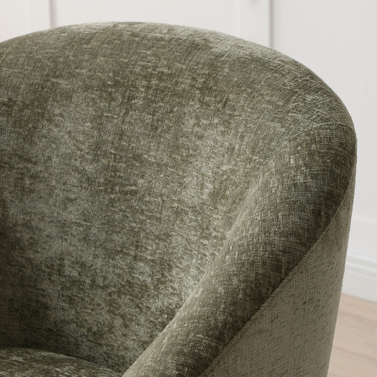 Eliana Chenille Tub Chair olive, SO'HOME