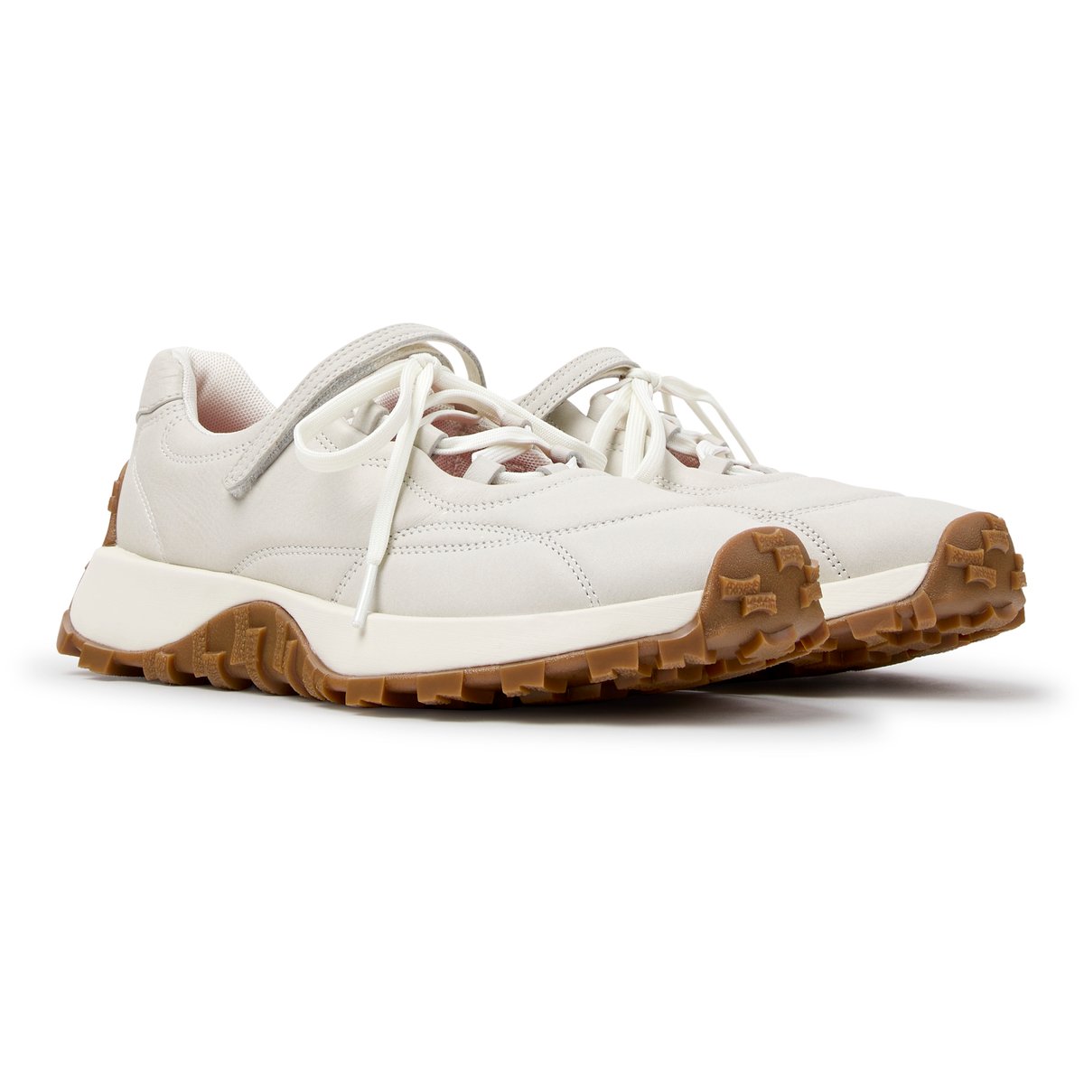 Baskets Drift Trail Smooth Leather blanc naturel 002, CAMPER