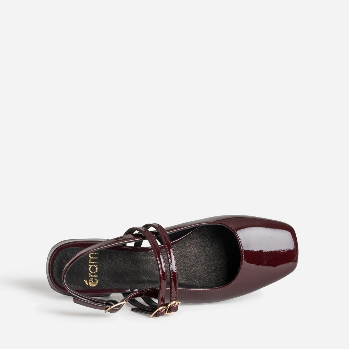 Ballerine en cuir BISMA bordeaux, ERAM