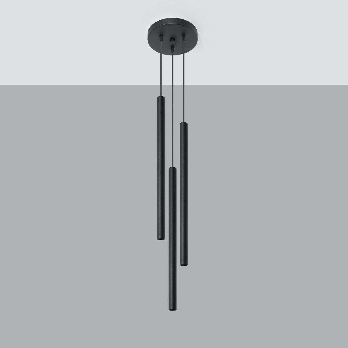 Suspension Acier Noir G9 3 Pastelo noir, EDEN