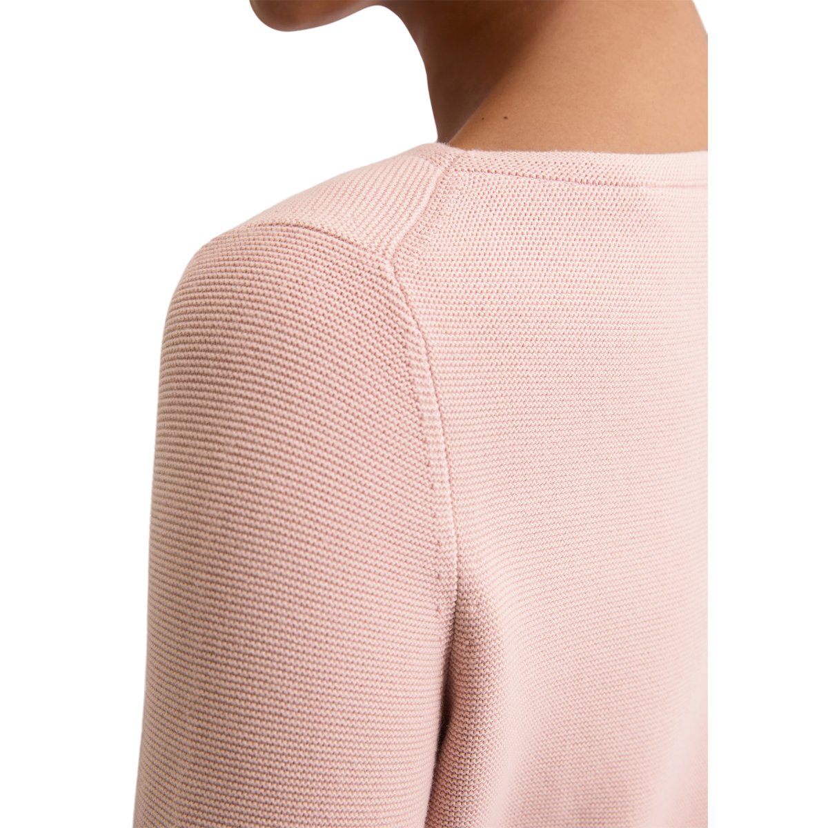 Pull slim en coton bio rose, MARC O'POLO