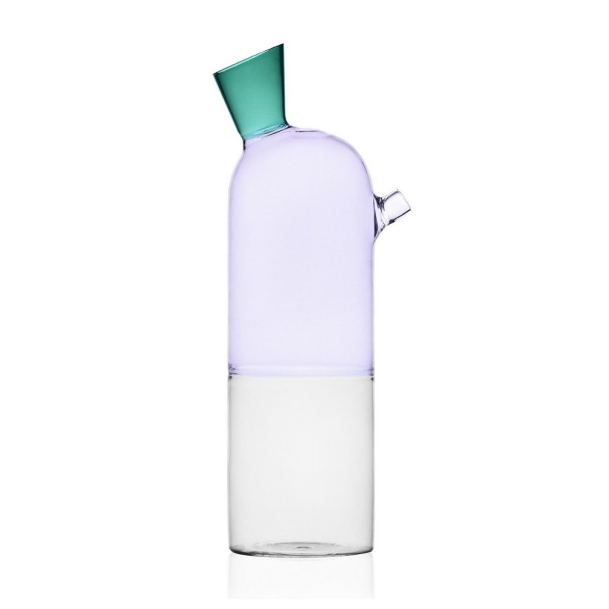 Carafe design verre soufflé Milano Travasi lila multicolore, ICHENDORF