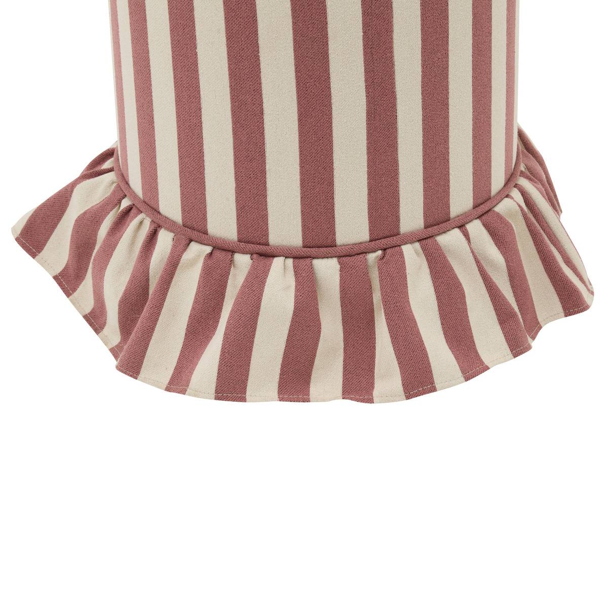 Pouf rond en pin FIORA rose, ATMOSPHERA