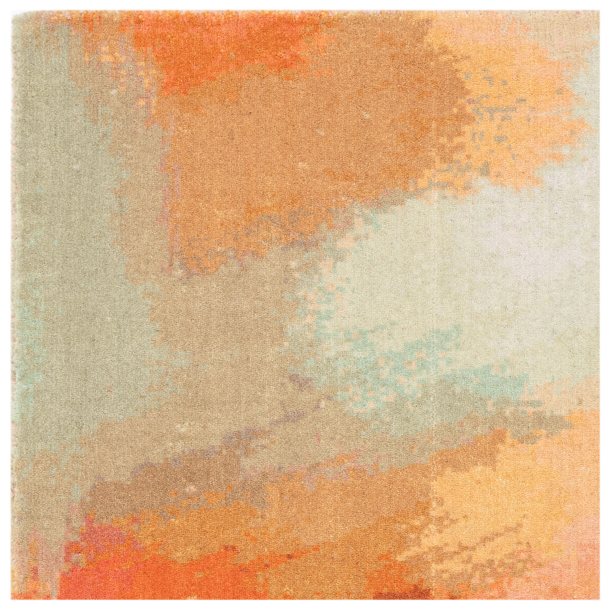 Watercolour Effect Patterned Rug in 100% Wool multi-coloured, ÉDITÉ