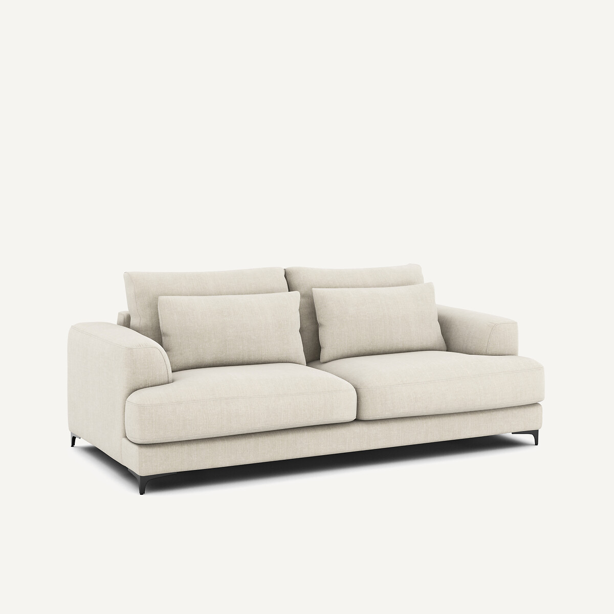 Divano letto 3P cotone lino, Marsile beige, AM.PM