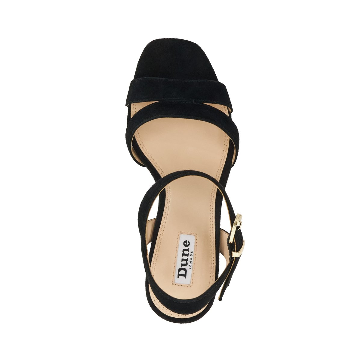 Sandales à talons carrés - MANIFESTING black-suede, DUNE LONDON