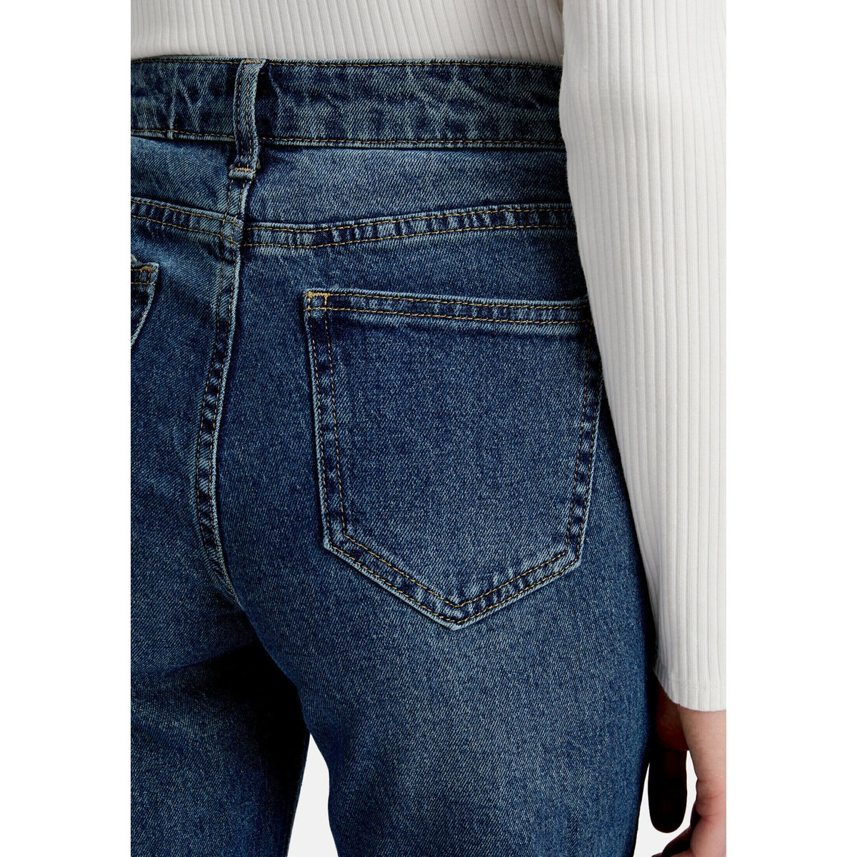 Jean stretch à strass dark blue denim, CARTOON