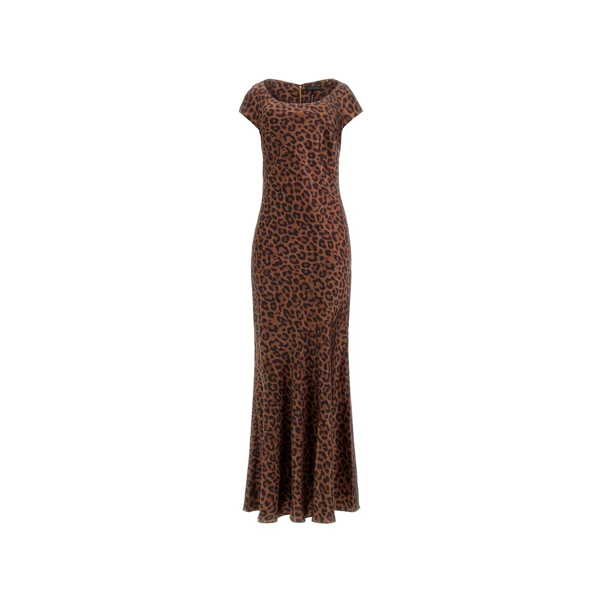Robe Longue Bodycon Satin animalier, GUESS