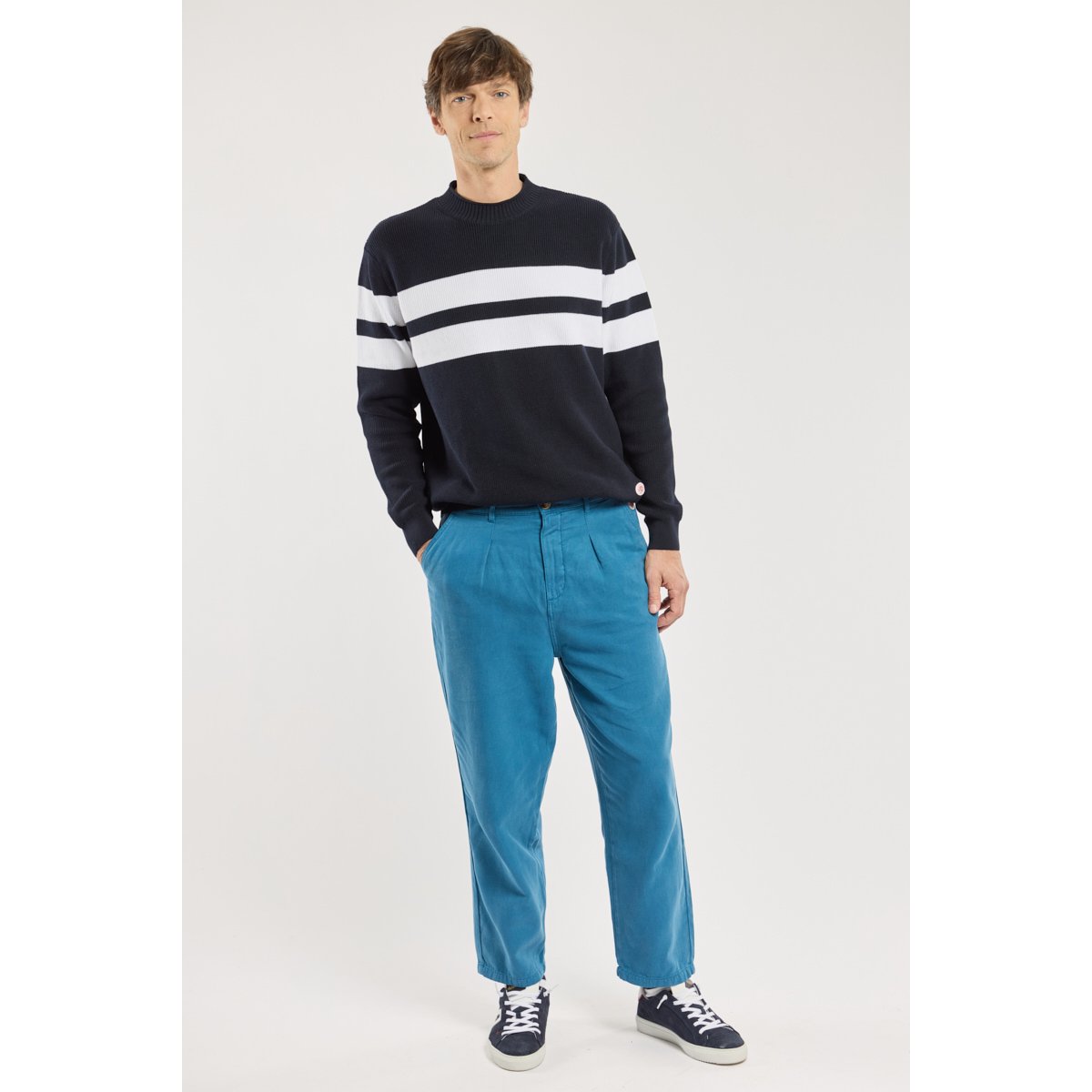 Pantalon coupe relax Armor-lux X J.Press dark blue, ARMOR-LUX