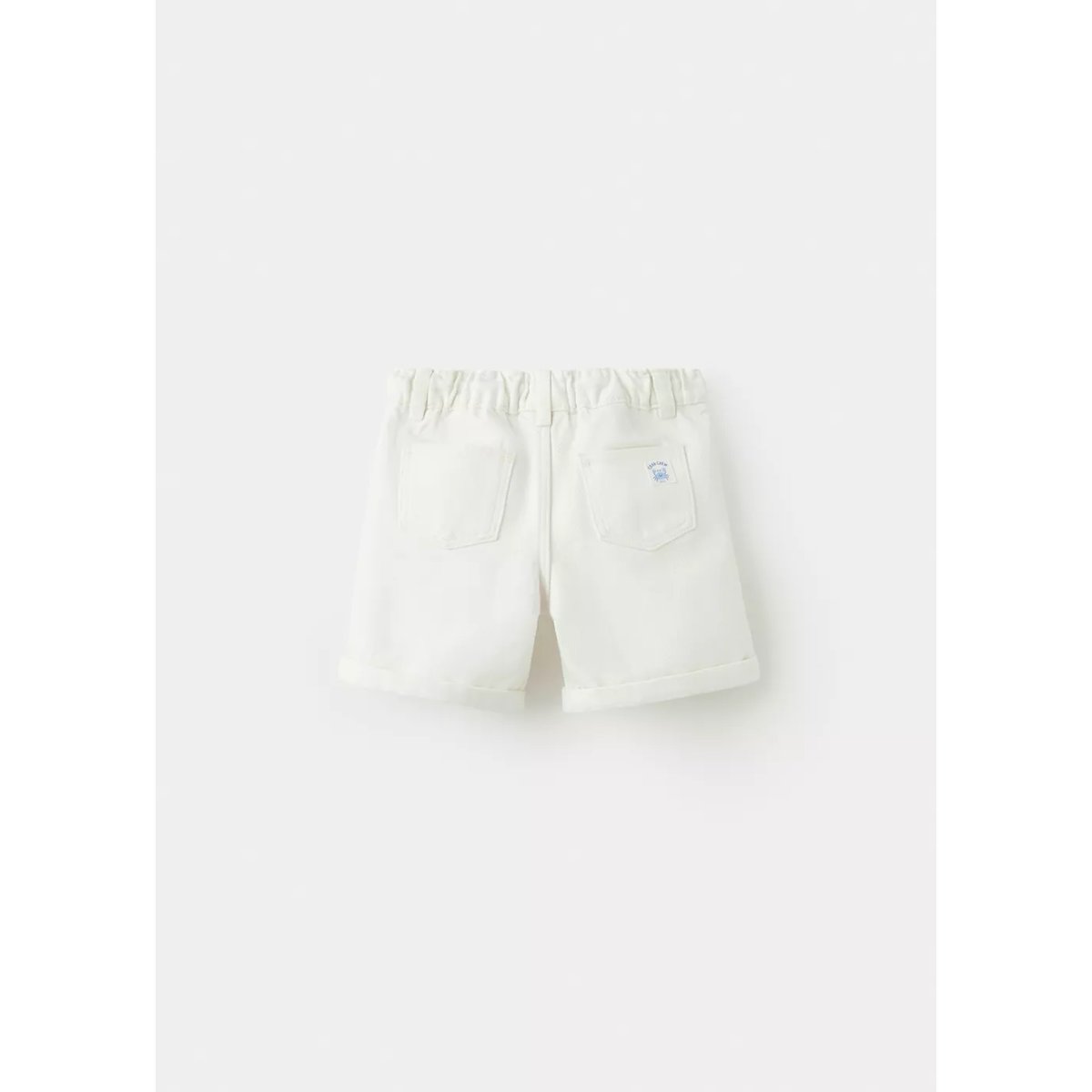 Bermuda en jean avec ourlet retroussé blanc, MANGO BABY