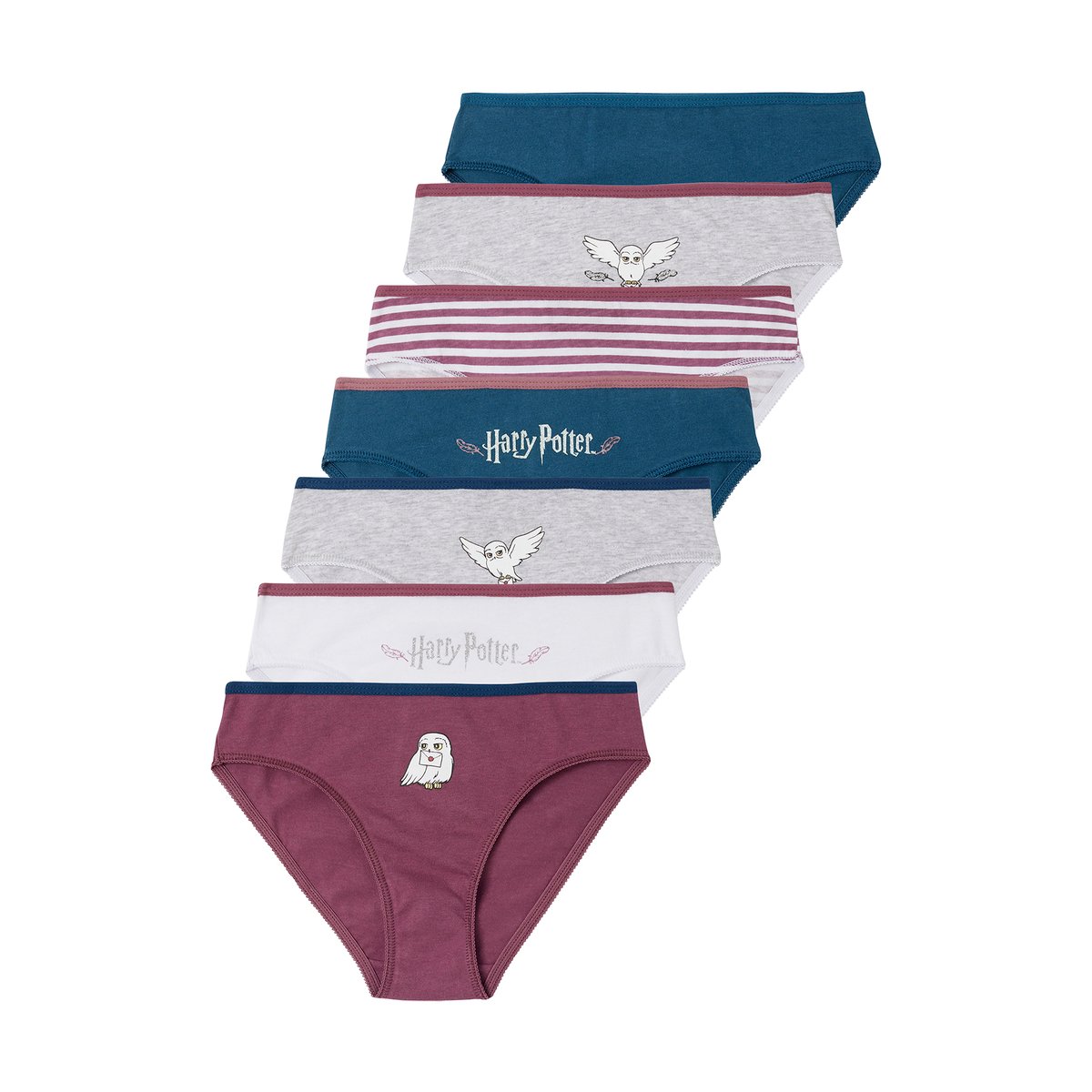 Lot de 7 culottes Harry Potter® prune, VERTBAUDET