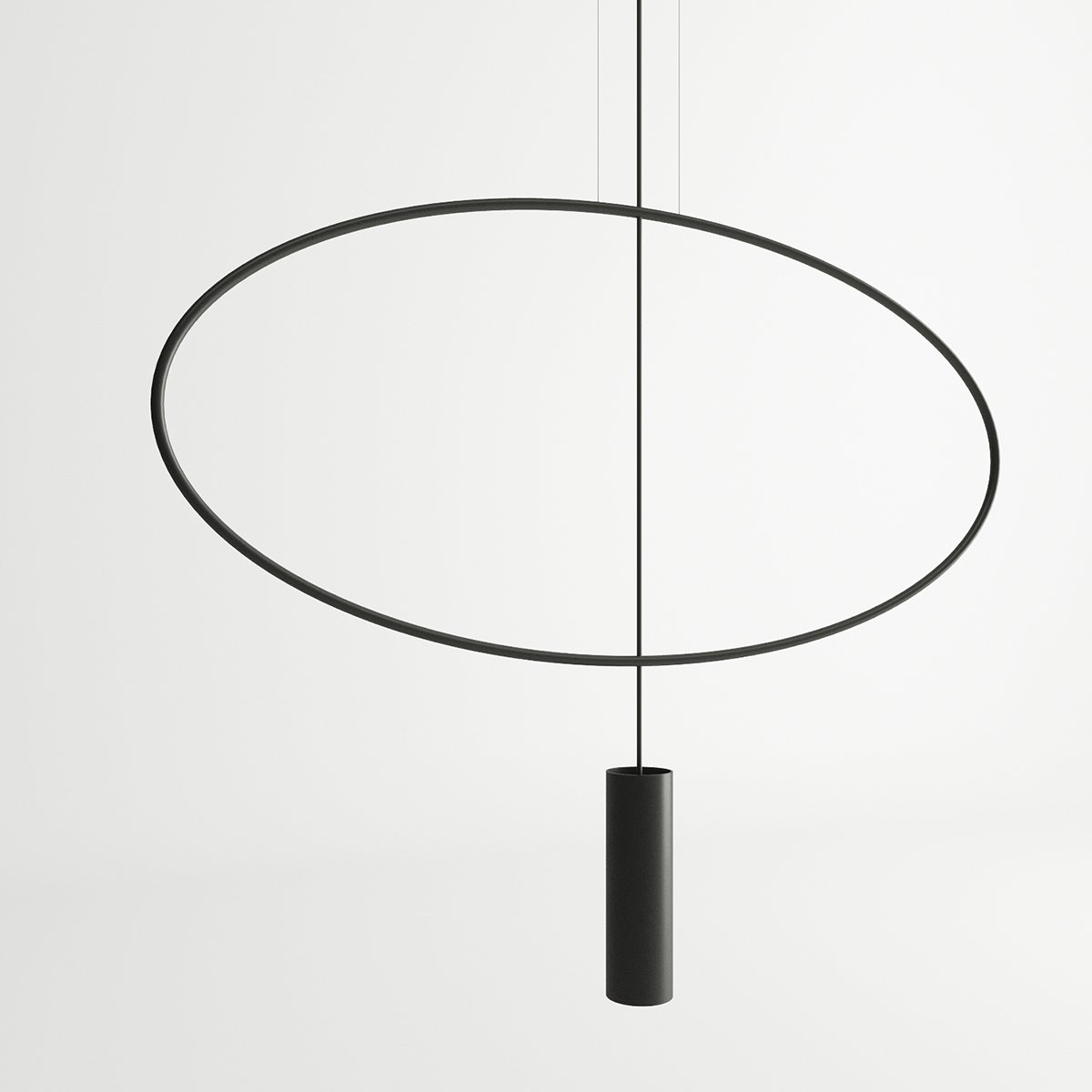 Suspension Acier Noir GU10 1 Holar noir, EDEN