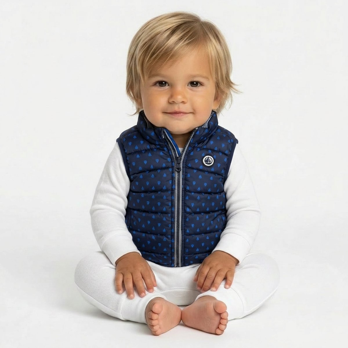 Blouson sans manche bébé - Très bon état bleu, PETIT BATEAU