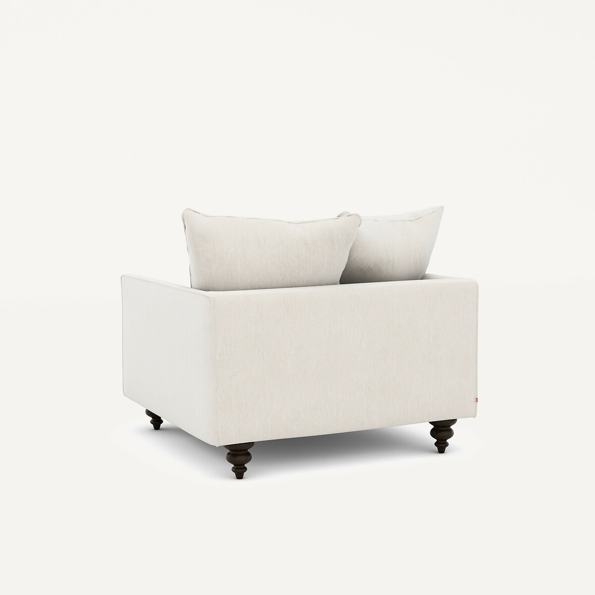 Fauteuil velours chenille, Lazare blanc, AM.PM