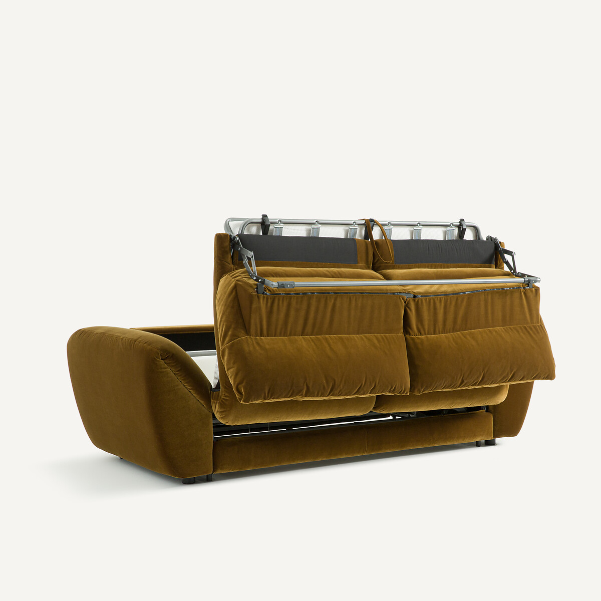 Canapé 3P convertible velours, Edgar bronze, AM.PM