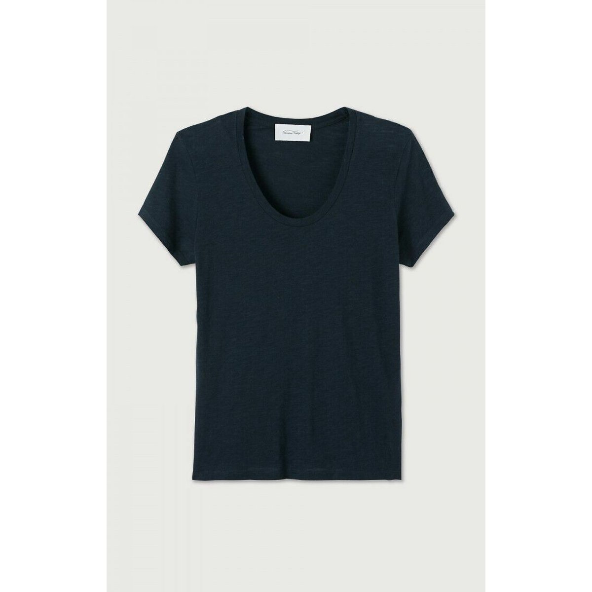 Jacksonville Crew Neck T-Shirt with Short Sleeves navy, AMERICAN VINTAGE