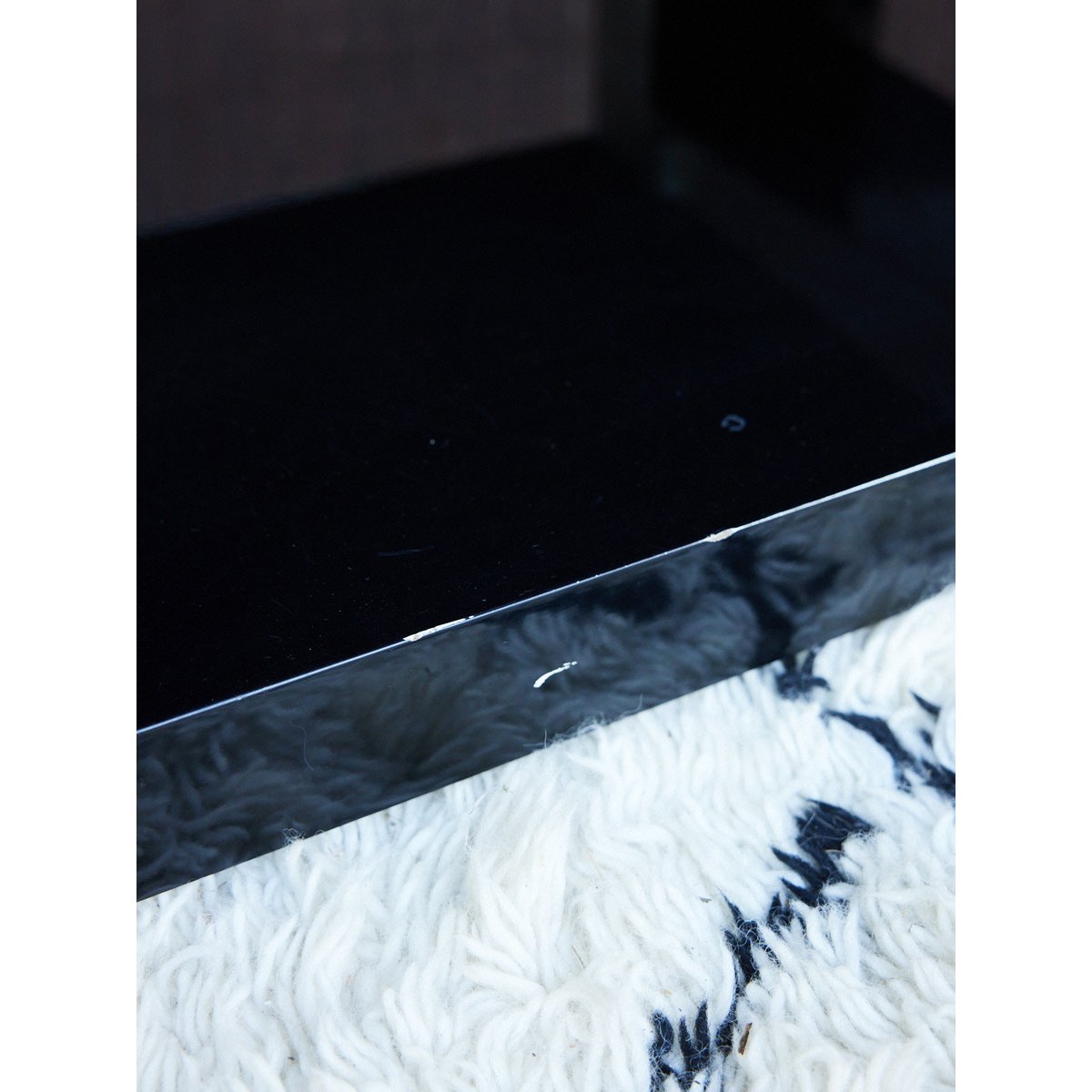 Table basse design en verre noir Donna N°1645 - Bon état noir, DEBONGOUT