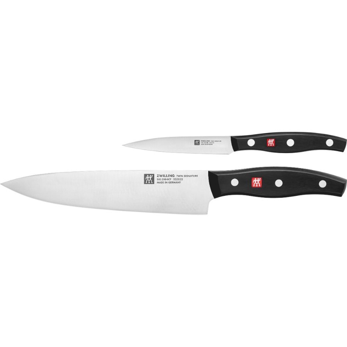 ZWILLING Signature Set de 2 couteaux office 10 cm et chef 20 cm, acier inoxydable no-color, ZWILLING