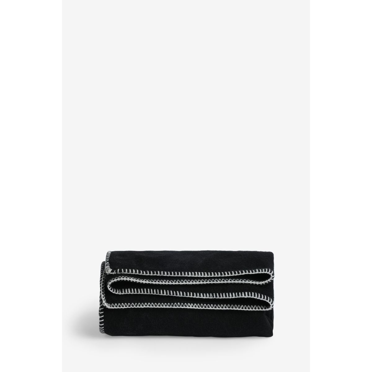 Couverture en cachemire bords collés noir, NEXT