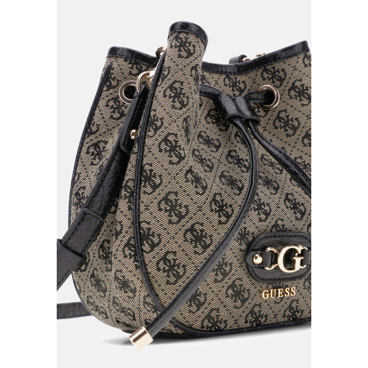 Samantha Logo Mini Bucket noir multi, GUESS