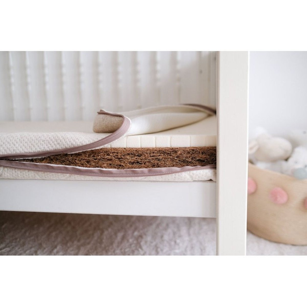 Matelas bébé Coco blanc, CANDIDE