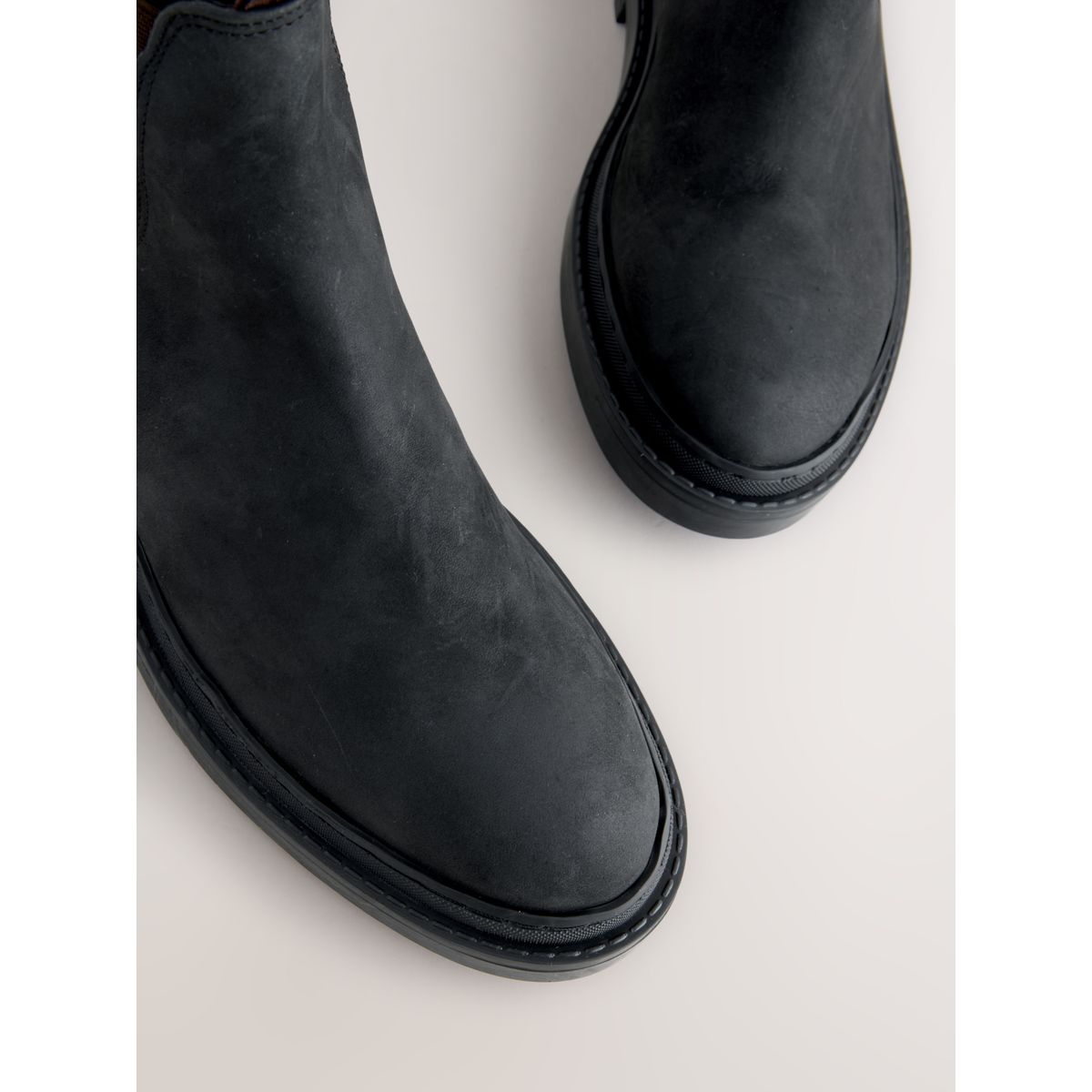 Bottines chelsea à bout rond forever comfort® cuir huilé noir, NEXT